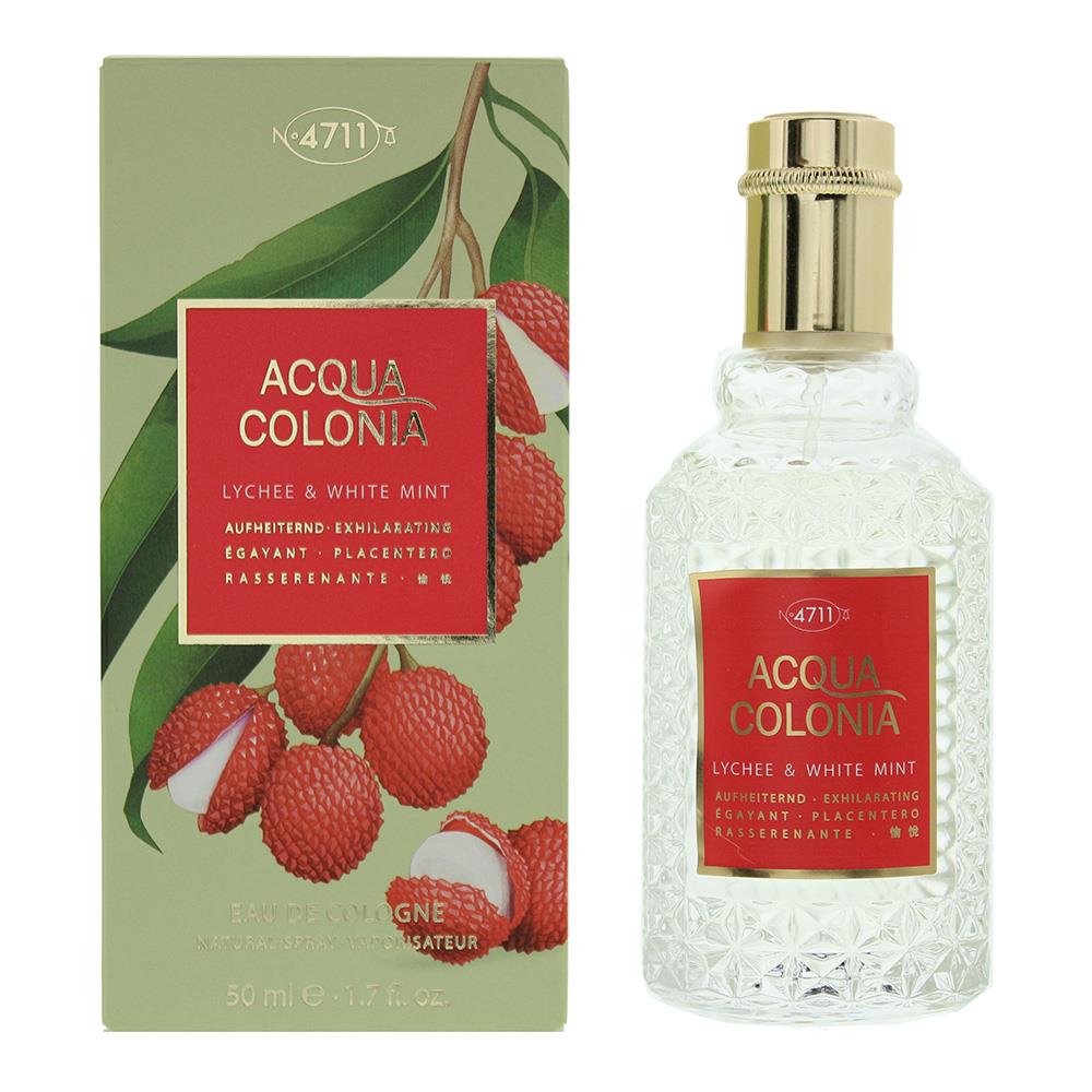 4711 Acqua Colonia Lychee & White Mint 50ml Eau De Cologne Spray for Unisex