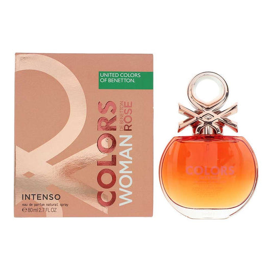Benetton Colors Woman Rose Intenso Eau de Parfum 80ml Spray for Her