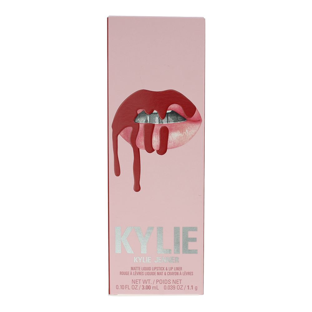 Kylie By Kylie Jenner 3ml Matte Lipstick, 1.1g Lip Liner - 801 Queen