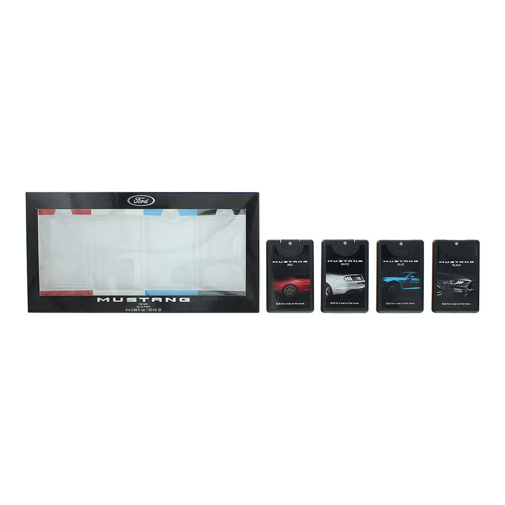 Mustang 20ml Eau de Toilette Gift Set - Red, White, Blue, Black for Him