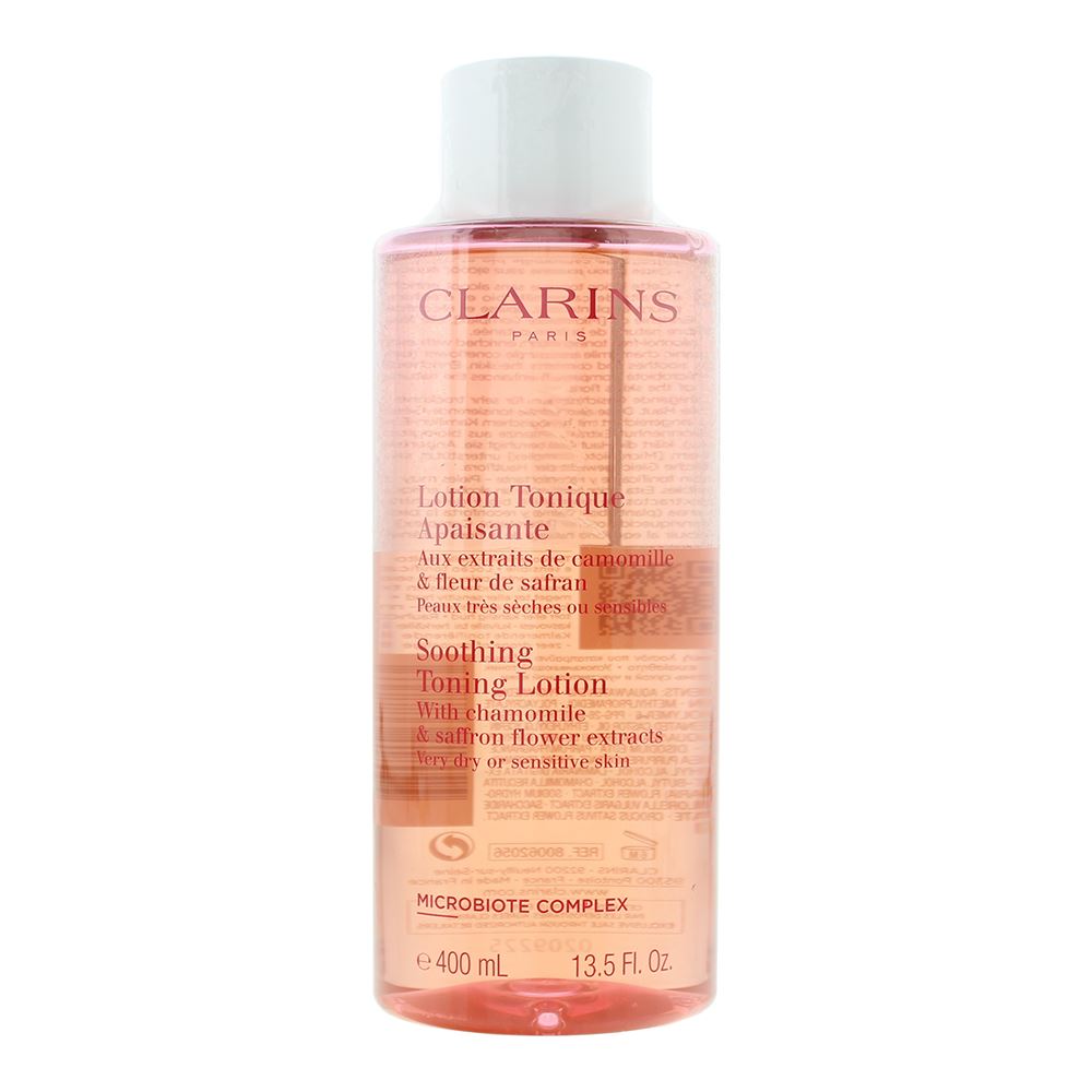 Clarins Soothing 400ml Toning Lotion with Chamomile & Saffron Flower Extracts For Very Dry or Sensitive Skin