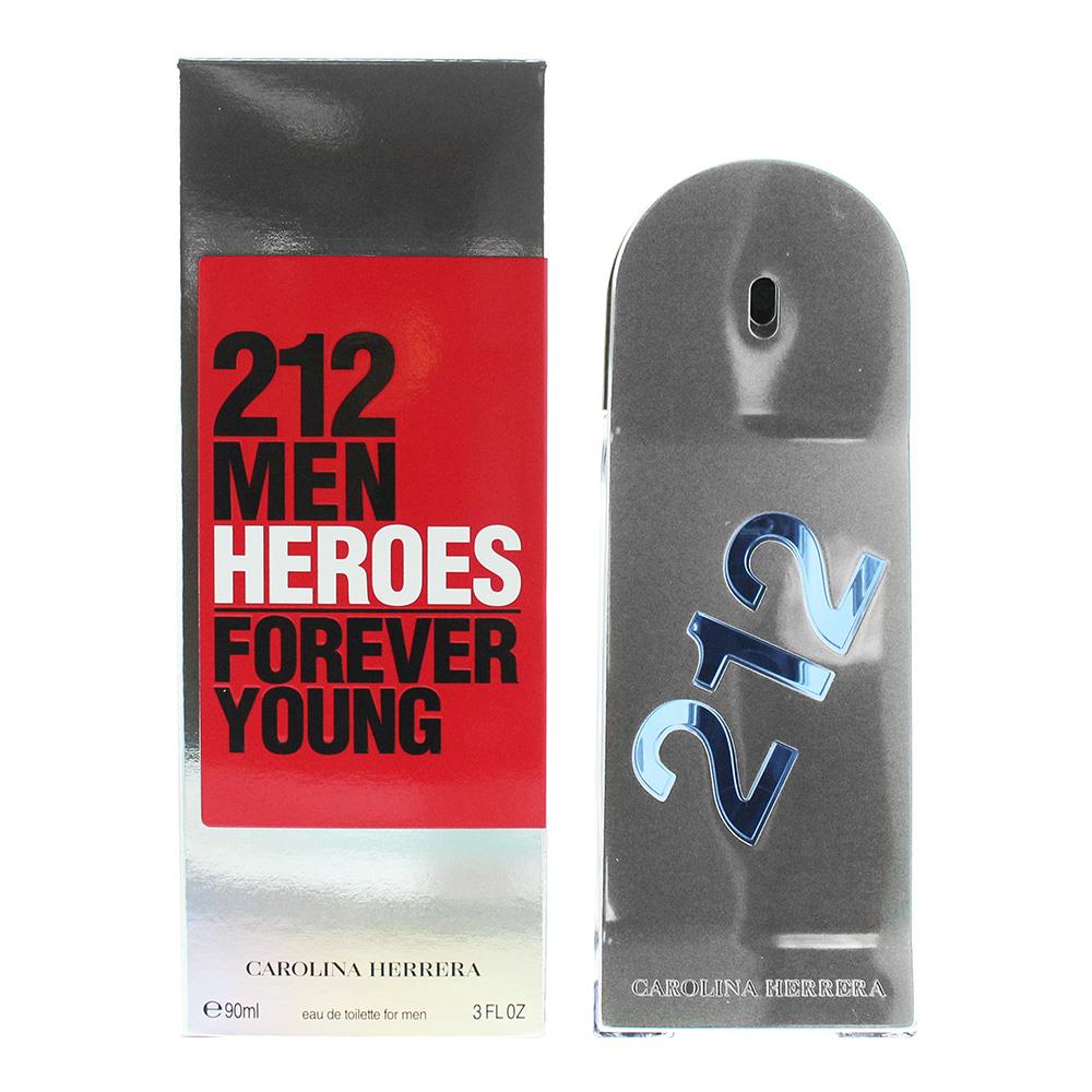 Carolina Herrera 212 Men Heroes Forever Young 90ml Eau De Toilette Spray for Him