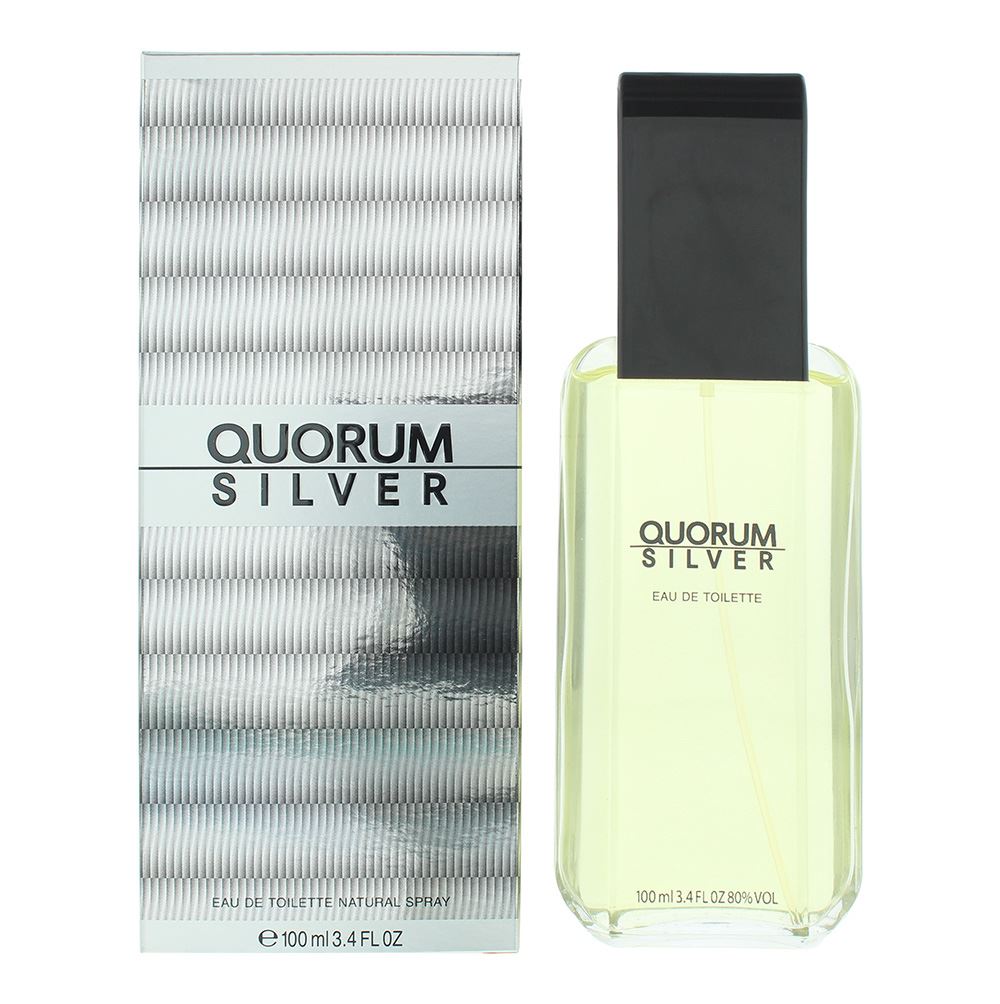 Puig Quorum Silver 100ml Eau de Toilette Spray for Him