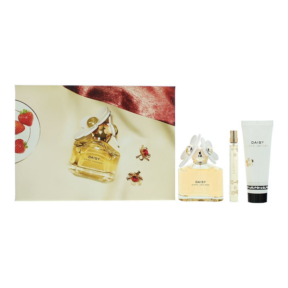 Marc Jacobs Daisy 100ml Eau de Toilette Gift Set 10ml Eau de Toilette, 75ml Body Lotion for Her