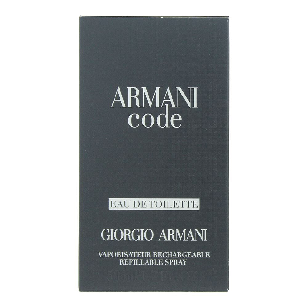Giorgio Armani Code Pour Homme 50ml Eau de Toilette Refillable Spray for Him