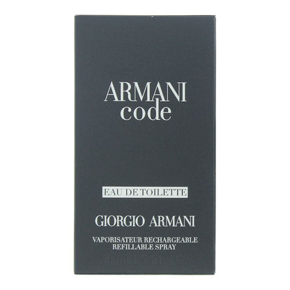 Giorgio Armani Code Pour Homme 50ml Eau de Toilette Refillable Spray for Him