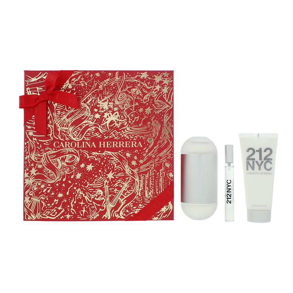 Carolina Herrera 212 NYC 100ml Eau de Toilette Gift Set 10ml Eau de Toilette, 100ml Body Lotion for Her