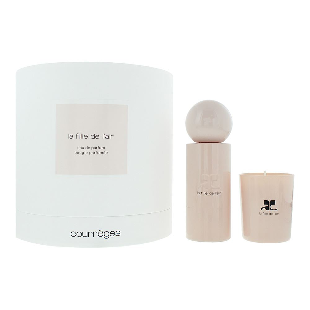 Courreges La Fille De L'air 100ml Eau de Parfum Gift Set 75g Candle for Unisex