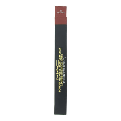 MAC Powder Kiss Velvet Blur Slim Stick 2g  Lipstick - 876 Nice Spice