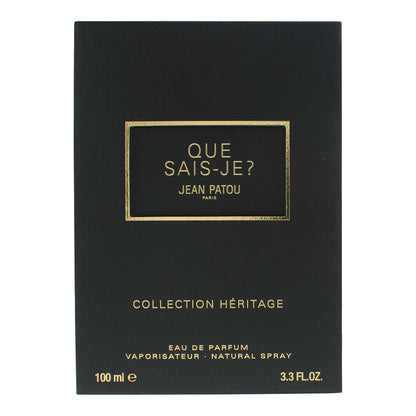 Jean Patou Collection Heritage Que Sais-Je? 100ml Eau de Parfum Spray for Her