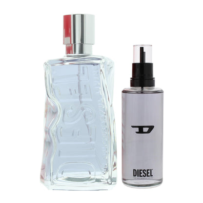 Diesel D 100ml Eau De Toilette Gift Set 150ml Eau de Toilette Refill for Unisex