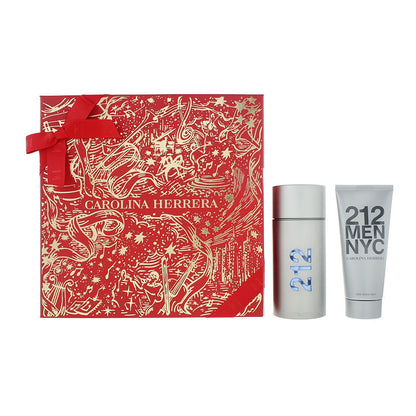 Carolina Herrera 212 Men NYC 100ml  Eau de Toilette Gift Set 100ml Aftershave Balm for Him