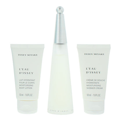 Issey Miyake L'eau D'issey 50ml Eau de Toilette  Gift Set 50ml Body Lotion, 50ml Shower Cream for Her