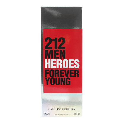Carolina Herrera 212 Men Heroes Forever Young 90ml Eau De Toilette Spray for Him