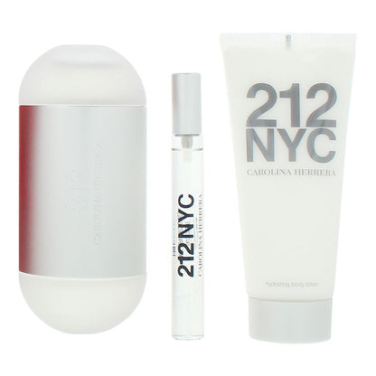 Carolina Herrera 212 NYC 100ml Eau de Toilette Gift Set 10ml Eau de Toilette, 100ml Body Lotion for Her