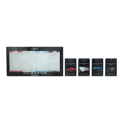 Mustang 20ml Eau de Toilette Gift Set - Red, White, Blue, Black for Him