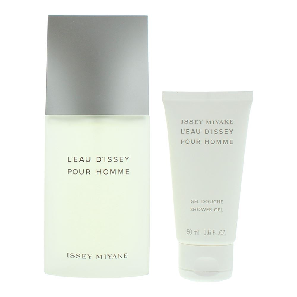 Issey Miyake L'eau D'issey Pour Homme 75ml Eau de Toilette Gift Set 50ml Shower Gel for Him