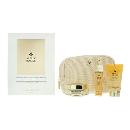Guerlain Abeille Royale Gift Set - 50ml Day Cream, 40ml Cleansing Mousse, 15ml Oil Serum