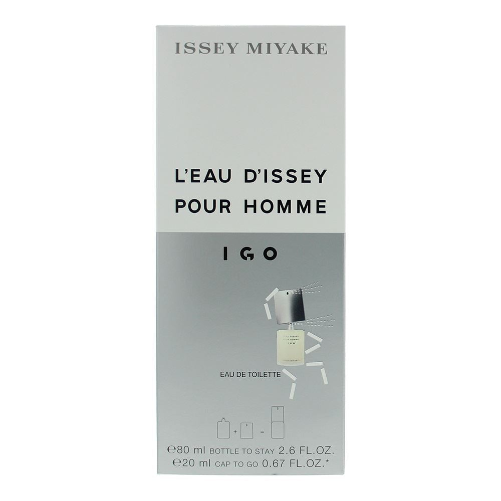 Issey Miyake L'eau D'issey Pour Homme IGO 80ml Eau De Toilette Bottle, 20ml Cap To Go for Him