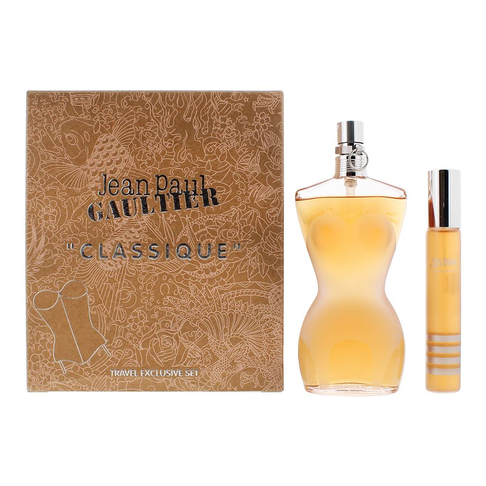 Jean Paul Gaultier Classique 100ml Eau de Toilette Gift Set 20ml Eau de Toilette Travel Spray for Her