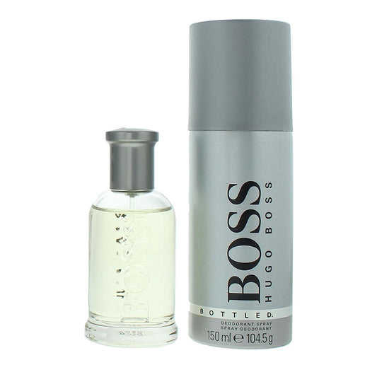 Hugo Boss Boss Bottled 50ml Eau De Toilette Gift Set 150ml Deodorant Spray 150ml for Him