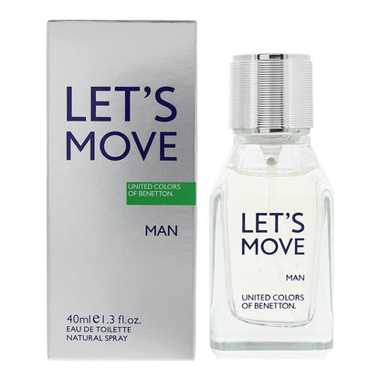 United Colors of Benetton Let's Move Man 40ml Eau De Toilette Spray for Him