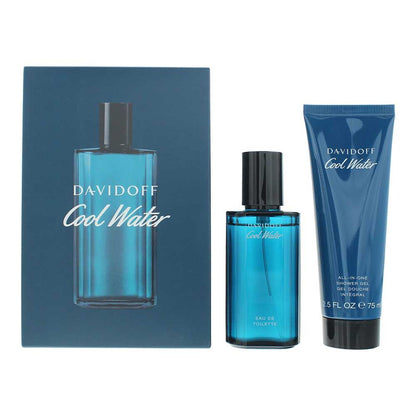 Davidoff Cool Water 40ml Eau de Toilette Gift Set 75ml Shower Gel 75ml for Him