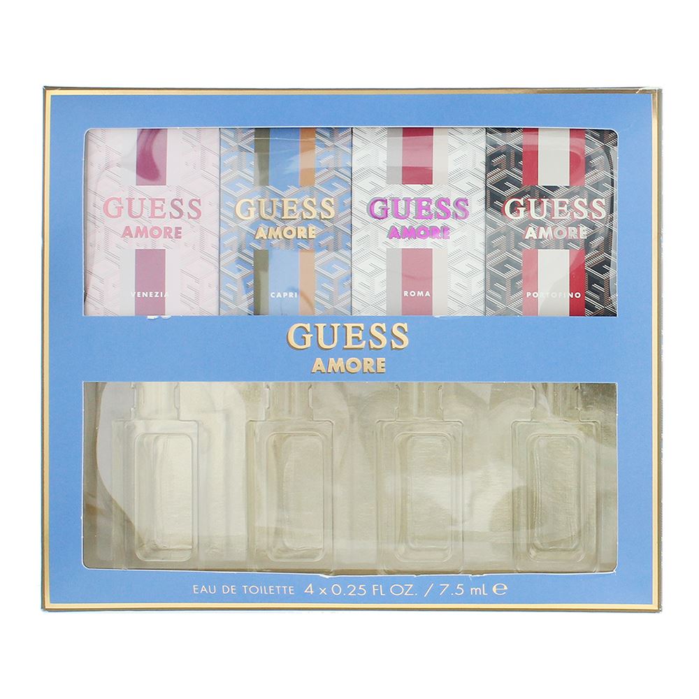 Guess Amore 4 x 7.5ml Eau de Toilette Gift Set: Portofino, Roma, Capri, Venezia for Her