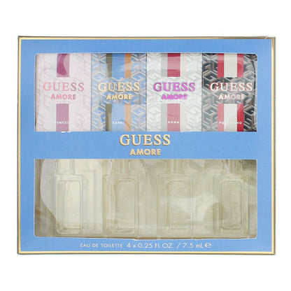 Guess Amore 4 x 7.5ml Eau de Toilette Gift Set: Portofino, Roma, Capri, Venezia for Her