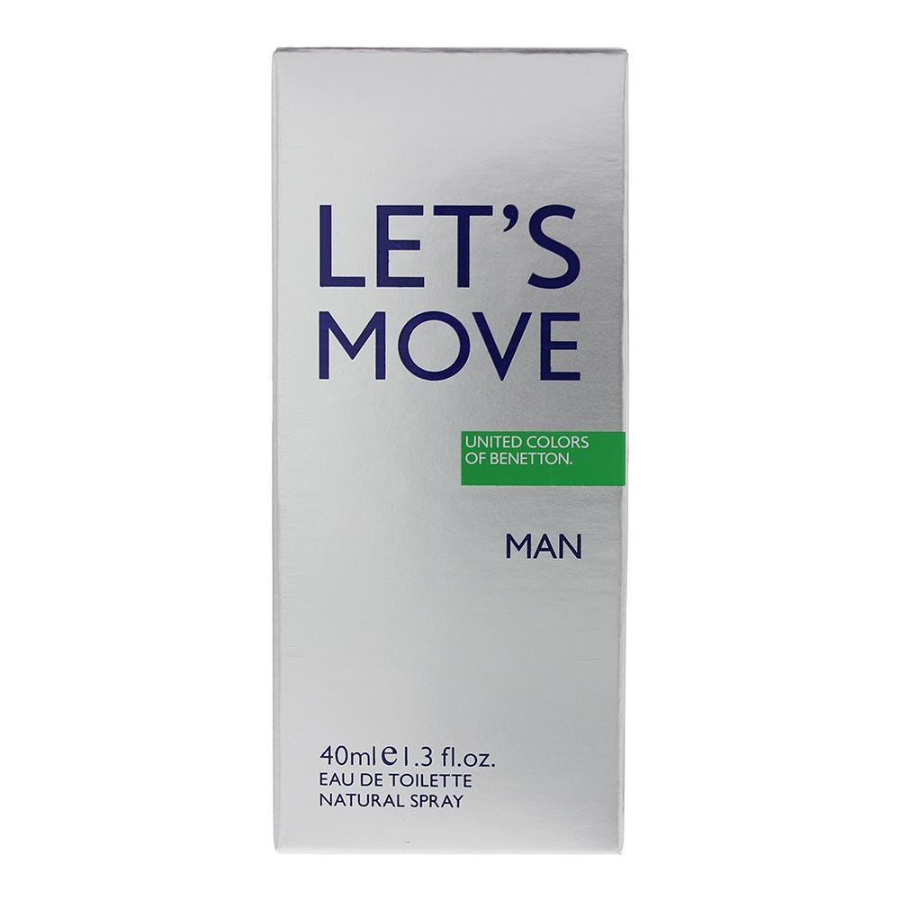 United Colors of Benetton Let's Move Man 40ml Eau De Toilette Spray for Him