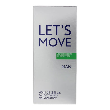 United Colors of Benetton Let's Move Man 40ml Eau De Toilette Spray for Him