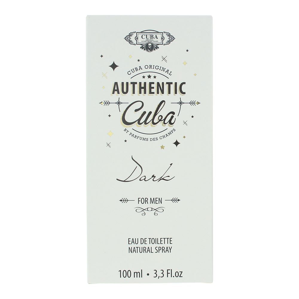 Cuba Authentic Dark For Men 100ml Eau de Toilette Spray for Him