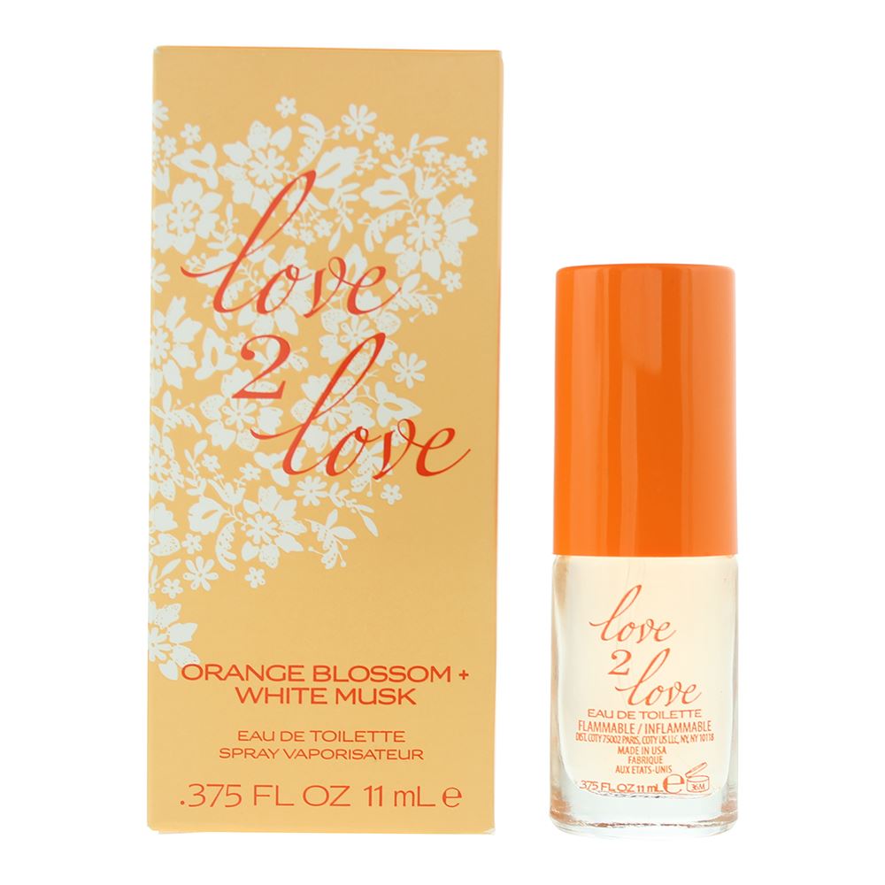 Love 2 Love Orange Blossom + White Musk 11ml Eau de Toilette Spray for Her