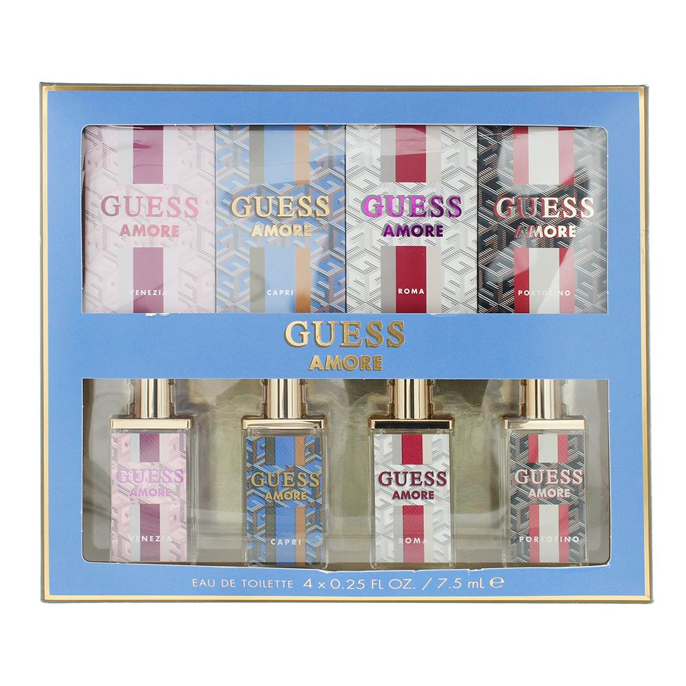 Guess Amore 4 x 7.5ml Eau de Toilette Gift Set: Portofino, Roma, Capri, Venezia for Her