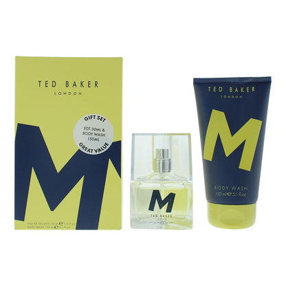 Ted Baker M 30ml  Eau De Toilette Gift Set For Him 150ml  Body Wash