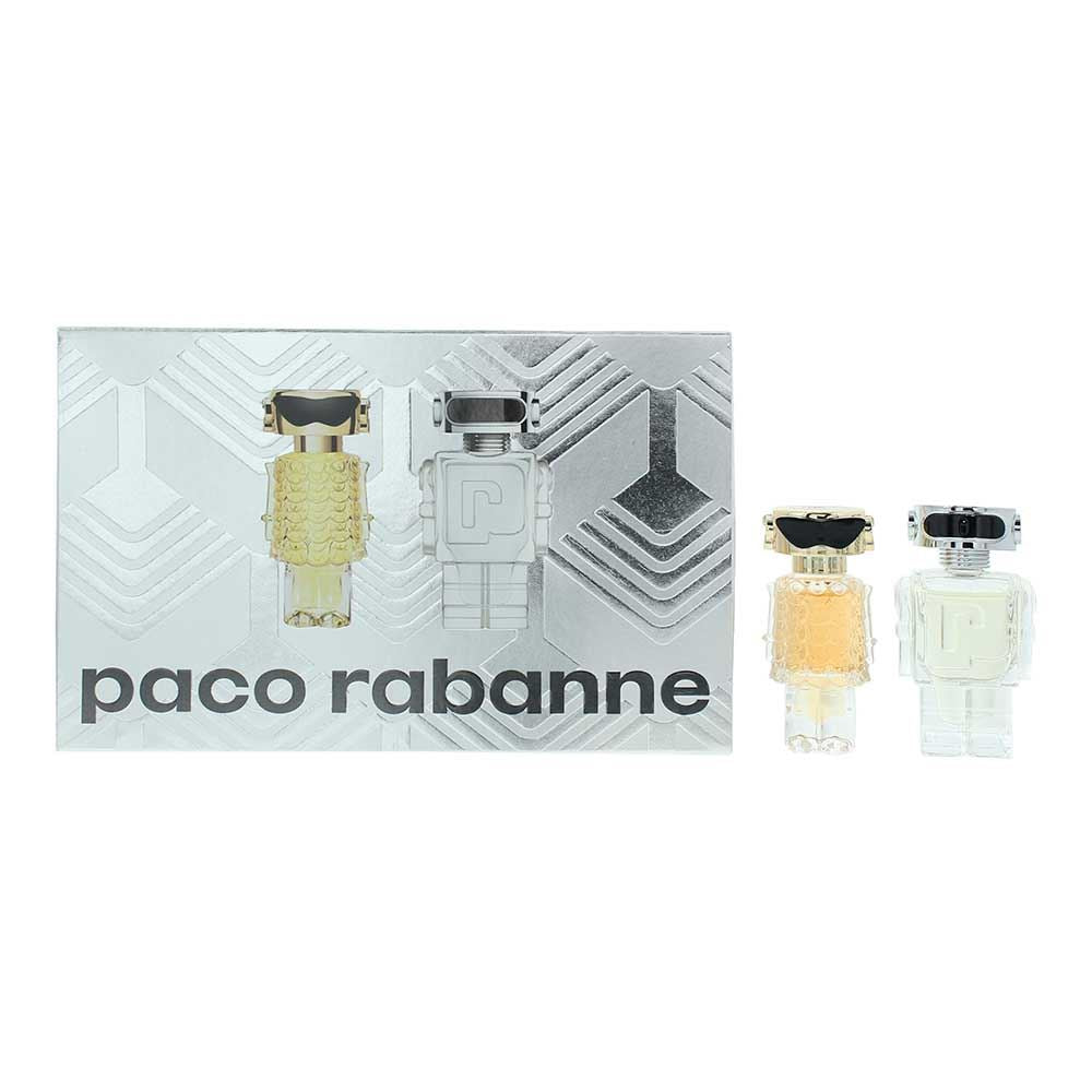 Paco Rabanne Miniature Gift Set - Fame 4ml Eau de Parfum,  Phantom 5ml Eau de Toilette for Unisex