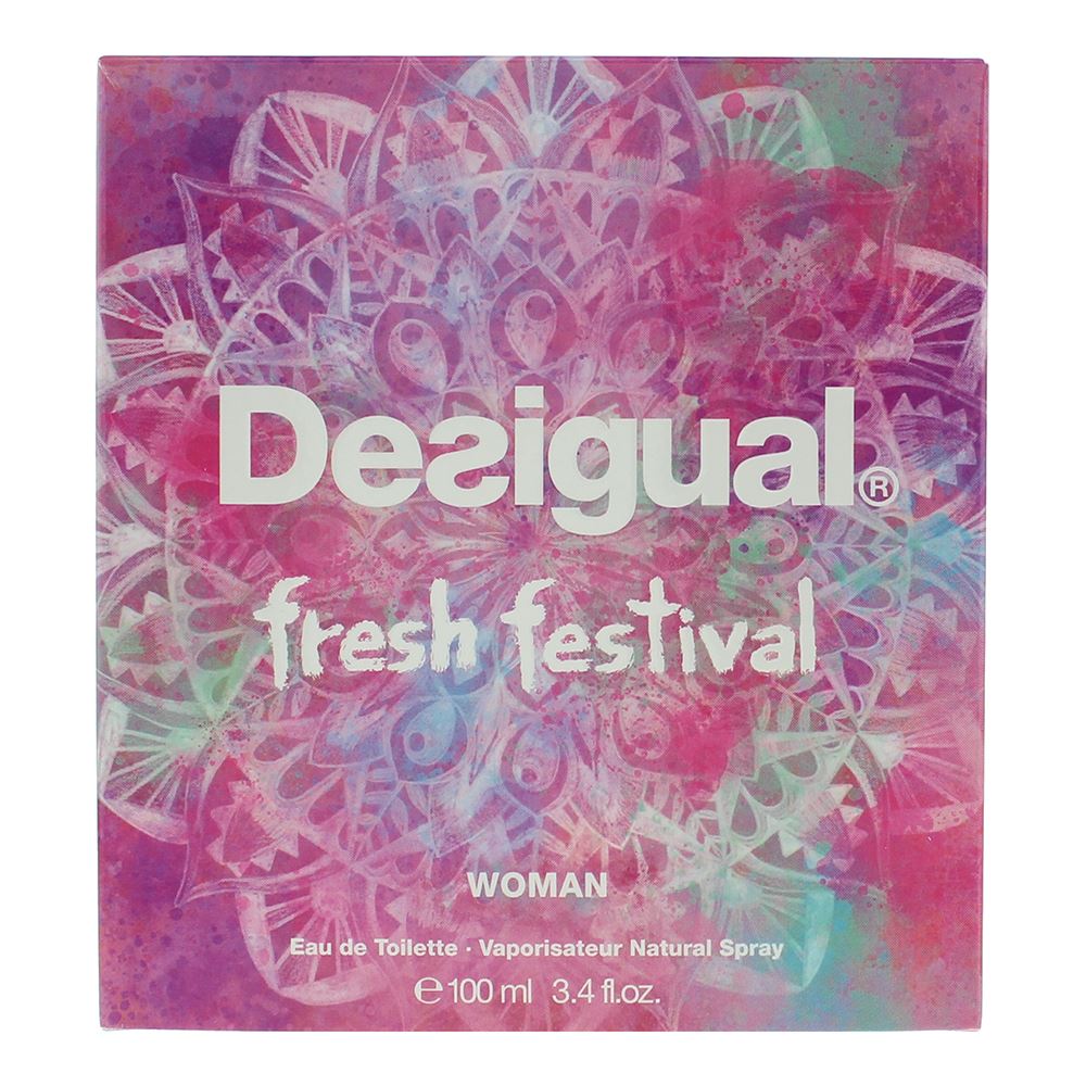Desigual Fresh Festival Woman 100ml Eau De Toilette Spray for Her