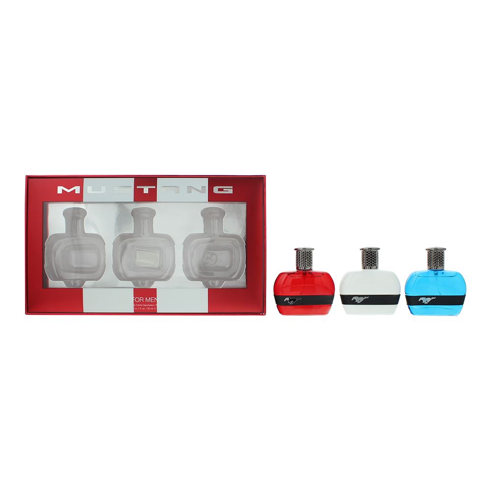 Mustang 30ml Eau de Toilette Gift Set - Red, White, Blue for Him