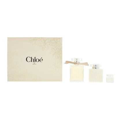 Chloe 100ml Eau de Parfum Gift Set 100ml Body Lotion, 5ml Eau de Parfum for Her