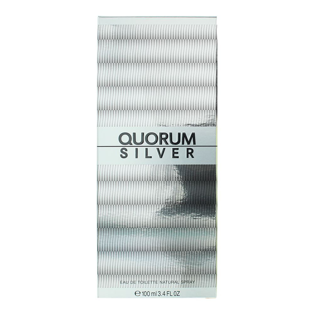 Puig Quorum Silver 100ml Eau de Toilette Spray for Him