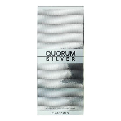 Puig Quorum Silver 100ml Eau de Toilette Spray for Him