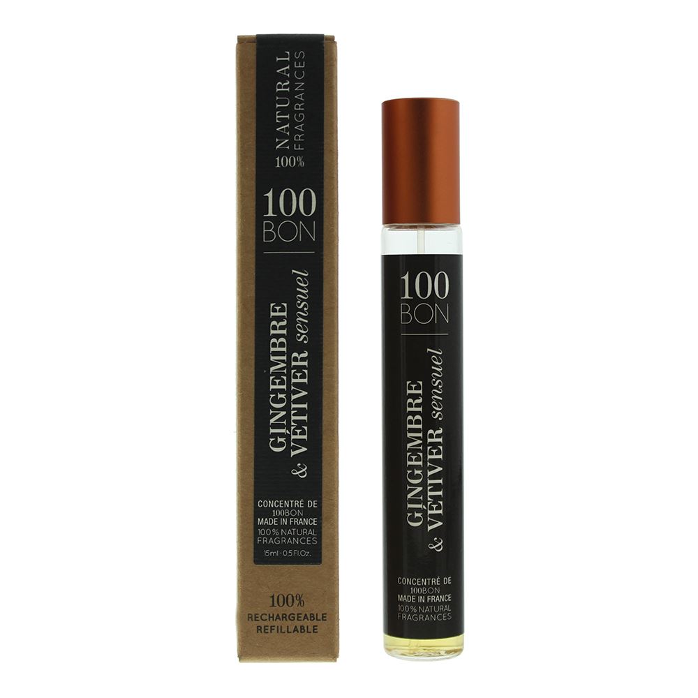 100 Bon Gingembre & Vetiver Sensuel 15ml Eau De Parfum Refillable for Unisex