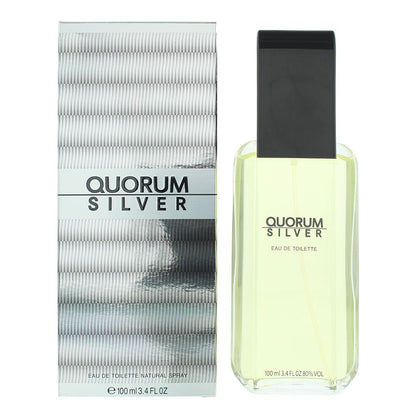 Puig Quorum Silver 100ml Eau de Toilette Spray for Him