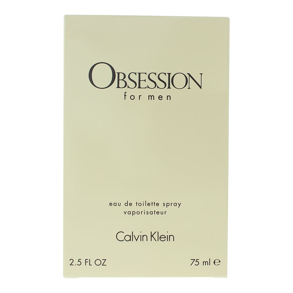 Calvin Klein Obsession For Men 75ml Eau de Toilette Spray for Him