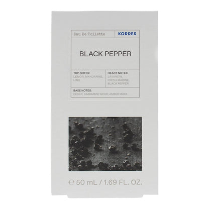 Korres Black Pepper 50ml Eau De Toilette Spray for Him