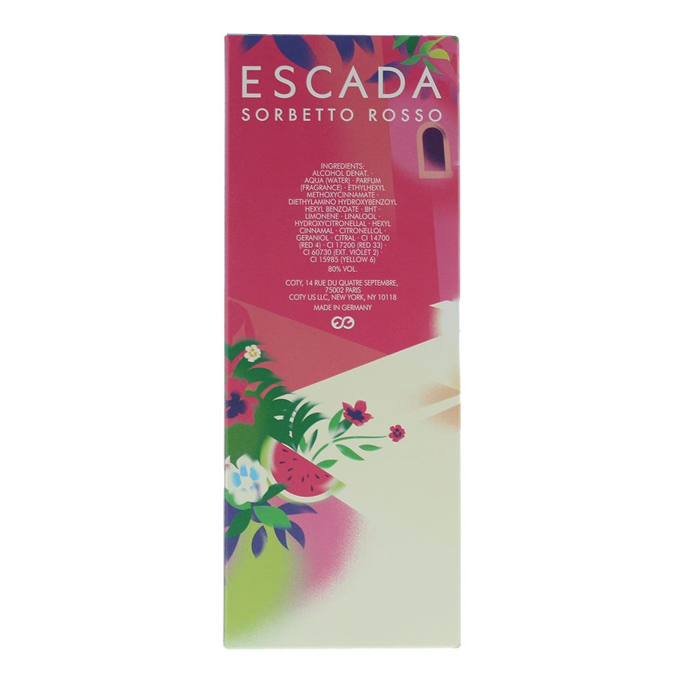 Escada Sorbetto Rosso 100ml Eau de Toilette Spray for Her