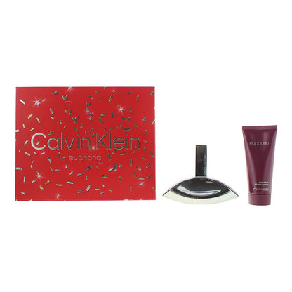 Calvin Klein Euphoria 100ml Eau de Parfum Gift Set 100ml Body Lotion 100ml for Her