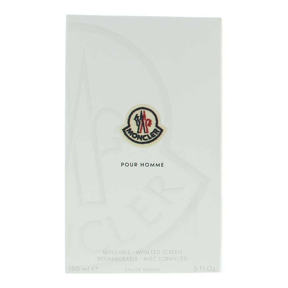 Moncler Pour Homme  150ml Eau De Parfum Refillable With Led Screen For Him