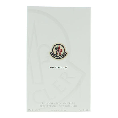 Moncler Pour Homme  150ml Eau De Parfum Refillable With Led Screen For Him