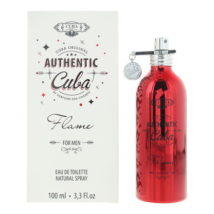 Cuba Authentic Flame For Men 100ml Eau de Toilette Spray for Him